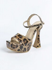 Spring/Summer High Heel Platform Rhinestone Studded Sandals, Comfortable And Stylish For Fashion Shows - Multicolor - View 6