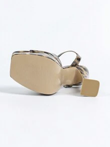 Spring/Summer High Heel Platform Rhinestone Studded Sandals, Comfortable And Stylish For Fashion Shows - Multicolor - View 7