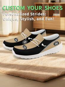 1 Pair New Orleans Baseball Name Custom Loafer Shoes, Personalized Name Loafer Shoes, Custom Name Thick Sole Loafers Of E-TPU, Personalized Loafer Shoes, Name Loafers, Personalized Loafer Shoes For Women And Men, Unique Loafer Shoes - White - View 3
