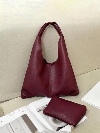 Large Capacity Minimalist Handbag & Shoulder Bucket Bag