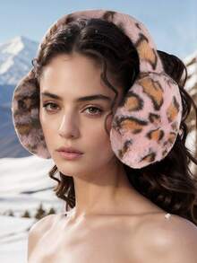 1 chiếc bịt tai mèo họa tiết da báo thời trang dành cho nữ, phù hợp với trang phục mùa đông - Nhiều màu - Xem 9