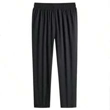 Boyfriend Style Men's Winter Thermal Lined Thick Quilted Pants With Zipper Pockets For Casual, Outdoor & Sports