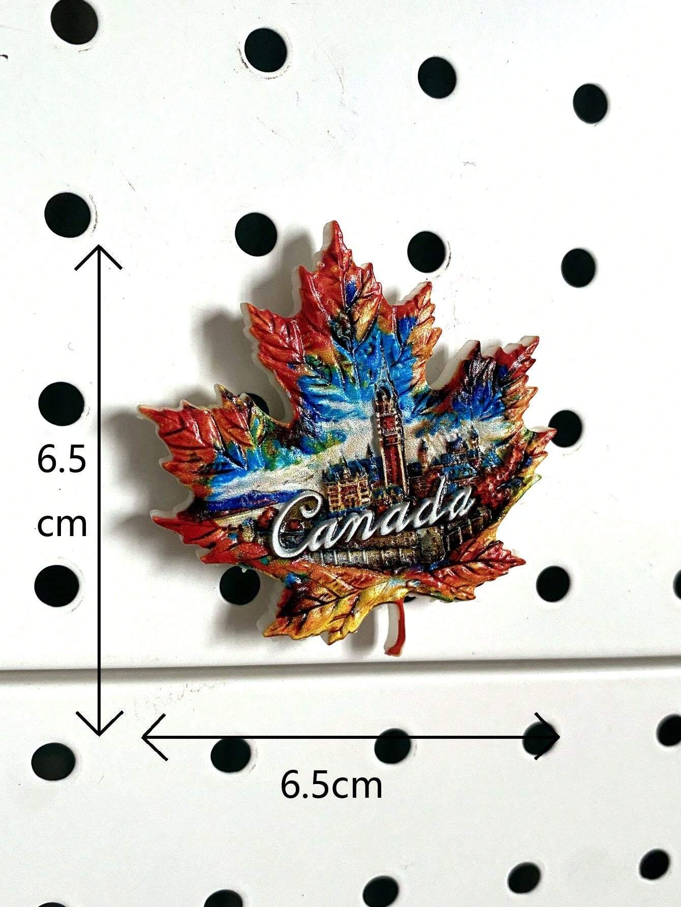 1pc Resin Travel Souvenir Art Fridge With Canada Maple Leaf