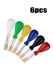 2-6 pièces de couleurs aléatoires créatives, pinceau de peinture à l'huile en forme de goutte d'eau en plastique, outil de peinture artistique pour étudiant, petit cadeau, graffiti de peinture DIY, pinceau de peinture murale, set de pinceaux à peinture acrylique multifonctions pour la rentrée scolaire, fournitures scolaires