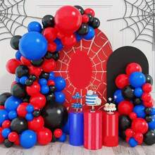 Set di 26 palloncini in lattice opaco da 10 e 12 pollici di colore rosso, nero, blu e glitter, adatto per decorazioni per feste di compleanno di uomini, cerimonie di laurea, allestimenti per feste super, regali di Capodanno, vari eventi indoor e all'aperto - Multicolore - Visualizzare 2