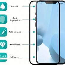 1 miếng kính cường lực toàn màn hình độ nét cao bằng thép cho Apple IPhone 15/14 Pro Max - Trong sáng - Xem 1