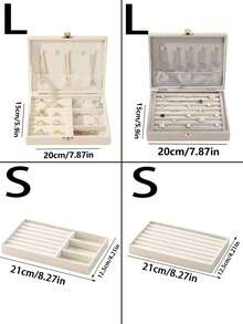 Hộp đựng trang sức nhung, Hộp đựng trang sức dung tích lớn, Hộp lưu trữ đồ trang điểm, Lưu trữ & sắp xếp đồ trang trí nhà cửa, Khay trưng bày trang sức để bàn, Giá đựng trang sức đa năng Hộp đựng trang sức du lịch, Hộp lưu trữ trưng bày nhẫn - Nhiều màu - Xem 8