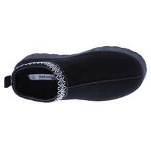 BELOVELY[SNOWBOOTS-14]Women's Cozy Slipper Flat Flip Flop With Laced Pattern | Spider Party Furry Plush Fuzzy - 黑色 - 查看 3