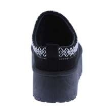 BELOVELY[SNOWBOOTS-14]Women's Cozy Slipper Flat Flip Flop With Laced Pattern | Spider Party Furry Plush Fuzzy - 黑色 - 查看 5