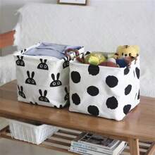 1pc Dirty Clothes Storage Box Fabric Toy Organizer Clothing Storage And Organization Dirty Laundry Basket Toys Folding Home Dress Pants Shoes Jeans Boots Skirt Laundry Hamper, Washing Basket Bathroom Organizer, Basket, Storage Basket, Foldable Laundry Basket