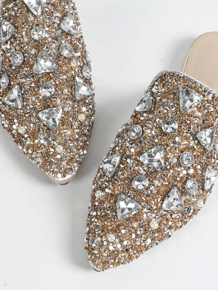 (European And American Hot Style 2.0 Luxury Big Rhinestone Champagne