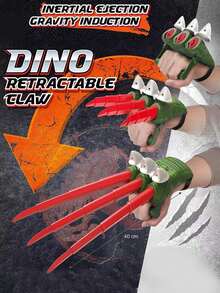 1pc Đồ chơi móng vuốt khủng long có thể thu vào/ móng vuốt sói Dao trọng lực kéo dài thực tế Đồ chơi sáng tạo - Nhiều màu - Xem 3