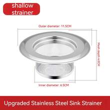 Kitchen Sink Strainer - Food Catcher For Most Sink Drains - Rust Free Stainless Steel - 1 Pack - 4.3 Inch Diameter Wide X 1.96 Inch Hight - Silver - View 6