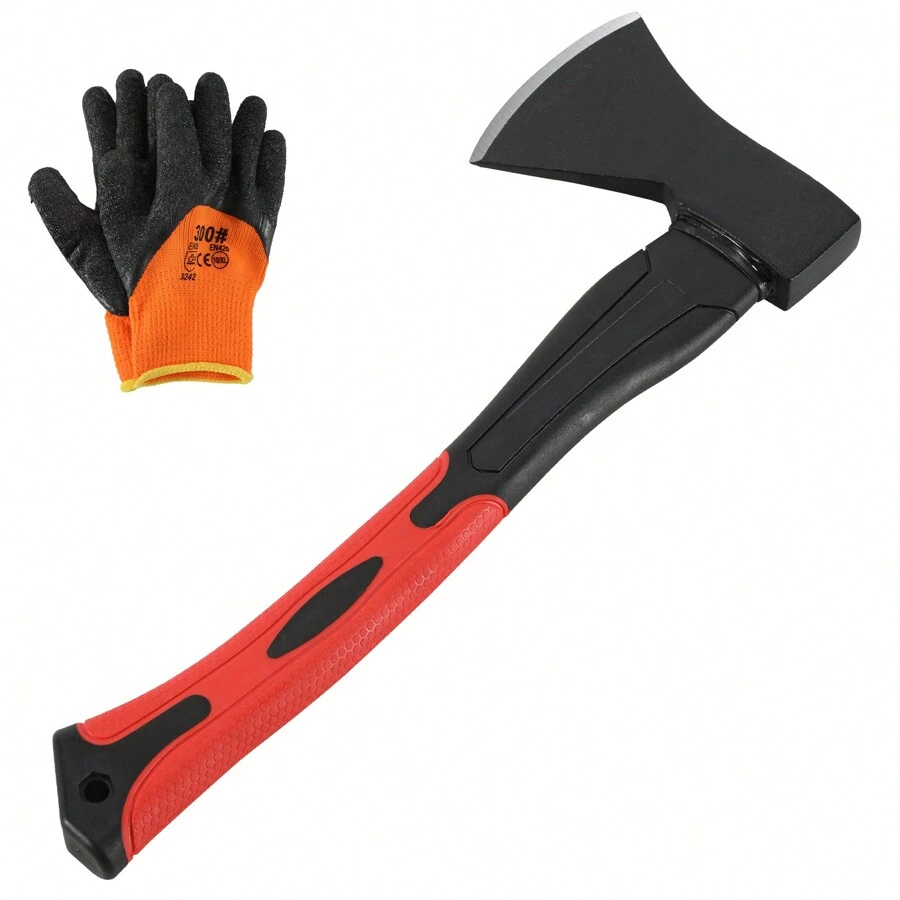 Cecaylie Hache à fendre coin à fendre en acier au carbone avec gant hache forestière hache à