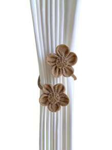 1 对现代窗帘扣，简约清新花朵设计，创意窗帘绳，可调节系带，门帘固定器，适用于卧室、客厅、家居装饰，安装方便 - 彩色 - 查看 14