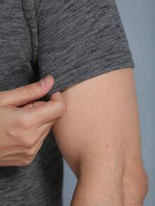 Men's Cotton Shirt With Elastane - 深灰色 - 查看 7