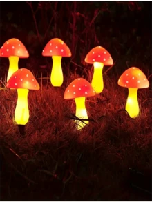 1 đèn năng lượng mặt trời hình nấm, đèn sân vườn ấm áp ngoài trời, đèn bàn sân trong, đèn trang trí ngày lễ Giáng sinh, 8 chế độ, thích hợp làm quà tặng năm mới, lễ Tạ ơn và quà tặng mẹ - năng lượng mặt trời - Xem 7