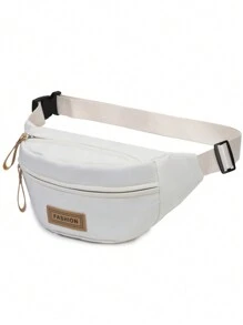 Duża torba Oxford Multi-Function Bag Street Solid Color Chest Bag Nowa moda Casual Fanny Pack Mężczyźni i kobiety Letter Messenger Bag