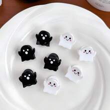 Erschreckend und süßer Geist Mini Haarclip ist die perfekte Wahl zum Haare Clippsen - Hergestellt aus Acrylmaterial - Geeignet für Mädchen ab 16 Jahren - Süßes und verspieltes Design - Perfekt um Spaß in deine Frisur zu bringen - 8er Set Herbst Winter Halloween Haarklammer Haarschmuck für Frauen für Urlaubsoutfits