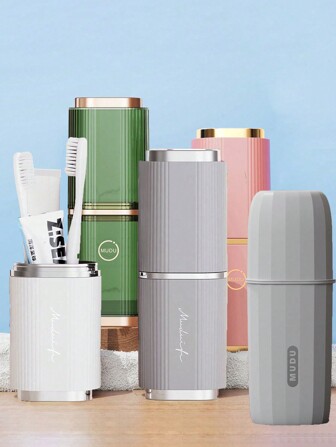 Lyxig resekopp, gurgelkopp, tandborstekopp, tandborstehållarset, innehåller tandborste, tandkräm badrumsinredning höstdekoration tillbaka till skolan