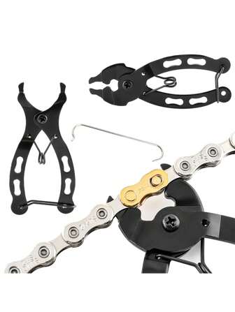 2/1 件山地车/自行车链条快拆扣魔术扣钳碳钢拆卸安装扳手工具