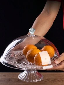 1PC 带盖水果托盘透明亚克力托盘零食小吃展示干果托盘圣诞礼物 - 無色 - 查看 6