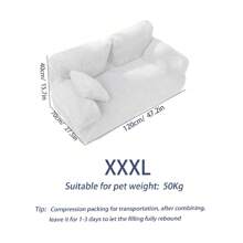 4-Season Pet Cat Sofa Bed - Removable And Washable Cat/Dog House - Light Grey - View 8