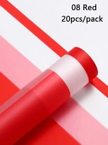 1 Pack Of 20 Sheets Colored Border Matt Waterproof Elegant Flower Wrapping Paper - Red - View 13