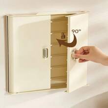 A Multi-Layer Kitchen Foldable Multi-Functional Storage Rack Wall-Mounted Punch-Free Food Preparation Tray - Beige Six Layers - View 4