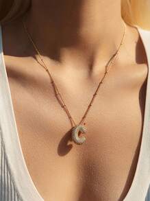 1 件全新奢华微波 CZ A-Z 26 字母吊坠项链，18K 镀金首字母吊坠项链 - 字母 - 查看 7