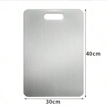 1 块不锈钢切菜板 - 双面设计，防锈且卫生，适合所有烹饪需求 - 銀色 - 查看 7