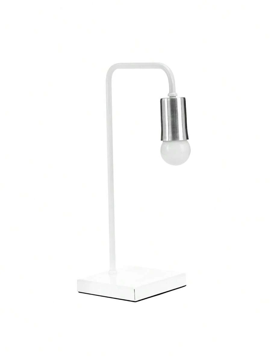 Industrial Retro Table Lamp White With Brushed Finish - 白色 - 查看 1