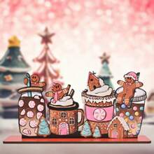 1 szt. Drewniana Różowa Choinka z Żółtym Piernikowym Ludzikiem, Dekoracje do Kuchni, Dekoracje Restauracji, Dekoracje na Spotkania Rodzinne, Dekoracje Pokoju, Dekoracje Salonu, Dekoracje Sypialni, Dekoracje Świąteczne, Tabliczki, Najlepsze Prezenty Urodzinowe, Dekoracje Domu, Dekoracje Bożonarodzeniowe, Boże Narodzenie, Zima