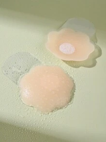 10 Pcs Women's Reusable & Lift-Up & Sticky Bra Nipple Covers,Suitable For Women With Small Breasts And Flower Skin Color Silicone Breast Augmentation Straps, Helping To Lift The Breasts Upwards With Silicone Breast Patches, Preventing Private Areas From Being Exposed