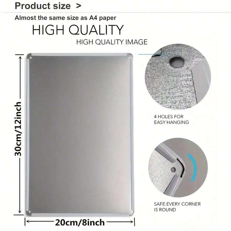 2pcs 24Hour Surveillance Metal Aluminum Sign Foil Engraving Security