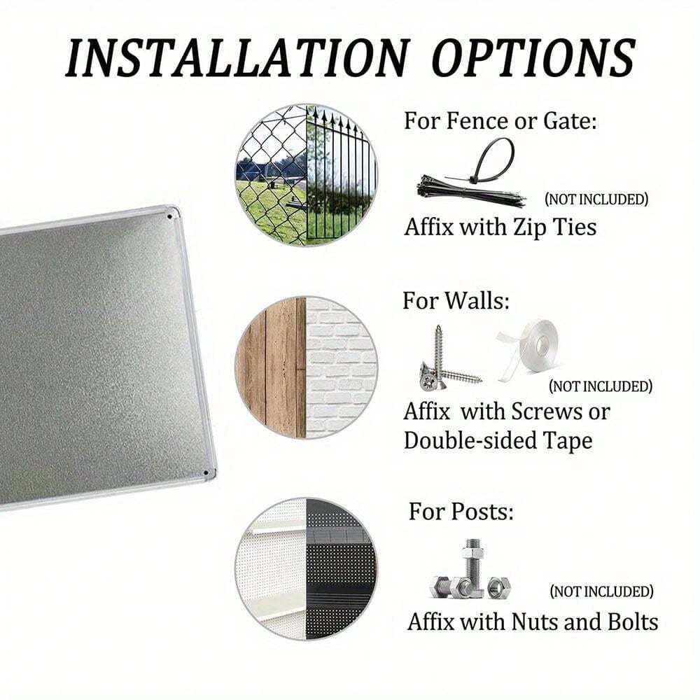 2pcs 24Hour Surveillance Metal Aluminum Sign Foil Engraving Security