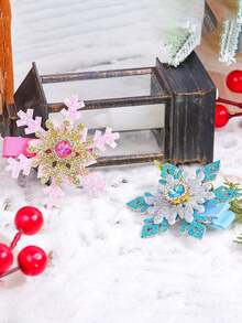 Trâm cài áo hình bông tuyết đính đá Rhinestone trâm cài áo tiệc hoa Giáng sinh năm mới quà tặng cho nam giới - Nhiều màu - Xem 5