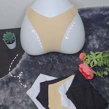 2024 panty bragas De pechos múltiples fashion 3piezas combinada poco nacarado panty economico mujer se enviarán al azar tres pares de ropa interior del mismo tamaño y diferentes colores. puede coordinar la tamaño 3 piezas de color aleatorio,3 piezas de panty moldeador de cintura alta para mujeres, control de barriga, elevación de glúteos y triángulo de ropa interior reductora de cintura Panties de encaje sexy con cintura alta, Tummy Tuck, Transpirable, Pantalones triangulares - blanco y beige y negro - Ver 5