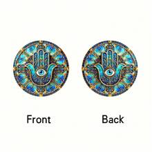 1pc Hamsa Hand Acrylic Suncatcher, Suitable For Window, Anti-Evil Pendant, Meditation Home Decor, Porch, Room, Housewarming Gift