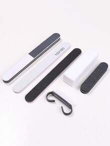 6pcs Nail Art Tool Kit - Nail File, Sponge Buffers, Chamois, 4-Way Polishing Block - Multicolor - View 7