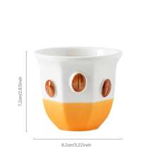 1个170ML陶瓷手握拿铁艺术咖啡杯，原创设计 - 彩色 - 查看 17