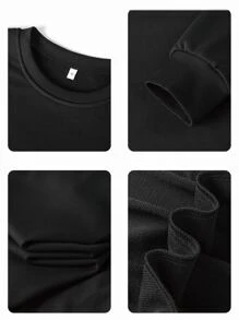 2025 Dames Herfst/Winter Nieuwe Eenvoudige Palmboom & Letter Print Casual Ronde Hals Lange Mouw Sweatshirt, Vakantie-geïnspireerd, Casual Maar Modieus: Ontdek Onze Dames Ronde Hals Sweatshirts Om Een Vleugje Elegantie Toe Te Voegen Aan Je Casual Garderobe