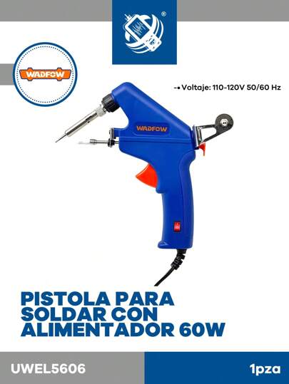 EQUIPMENT AUTOMOTIVE JAVAZ Pistola para soldar con alimentador 60W, práctica y fácil de usar.