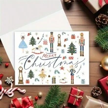 1PC Lời chúc mừng lễ hội múa ba lê Kẹp hạt dẻ cho Giáng sinh, sinh nhật và năm mới - Thiệp Giáng sinh vui nhộn cho chồng, Quà tặng Giáng sinh cho bạn trai, Đồ trang trí Giáng sinh vui vẻ - Nhiều màu - Xem 1