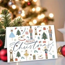 1PC Lời chúc mừng lễ hội múa ba lê Kẹp hạt dẻ cho Giáng sinh, sinh nhật và năm mới - Thiệp Giáng sinh vui nhộn cho chồng, Quà tặng Giáng sinh cho bạn trai, Đồ trang trí Giáng sinh vui vẻ - Nhiều màu - Xem 3