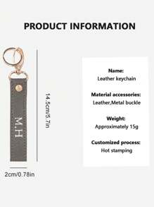 Personalized Genuine Leather Keychain, Key Chain, Gift, Anniversary Gift, Multiple Colors Available, Personalized Genuine Leather Keychain Accessories, Customized Genuine Leather Keychain, Key Chain, Unisex Keychain, Genuine Leather Key Chain, Customized Genuine Leather Keychain - Multicolor - View 6