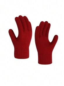 1-3件套女士冬季针织帽、围巾和触屏手套套装，双层加厚保暖内衬，菱形图案带绒球，雪花纹理，保暖御寒，适合滑雪、旅行、驾车、约会等场合，可作为礼物送给她，日常穿着，冬季配饰，冬季服装，情人节礼物