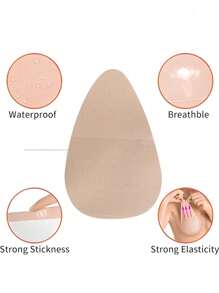 4 chiếc áo ngực dính nâng vô hình không dây, màu be, nâu, đen phù hợp với cỡ cúp B-E cỡ lớn - Màu be - Xem 4