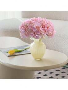 仿真花丝绣球，长约 18 厘米/英寸，带杆的人造花头，适用于家庭婚礼装饰、节庆派对小饰品、圣诞装饰、家居装饰、房间装饰、花卉、装饰、节日装饰、植物、婚礼、婚礼装饰、客厅装饰、办公室装饰、卧室装饰 - 多色 - 查看 3