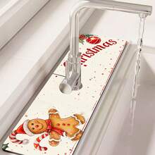 1 đèn ngôi sao cây thông Noel, nai sừng tấm Giáng sinh hoang dã, nai sừng tấm Snow Lodge, thảm vòi nước thiết kế hình quả bóng nhiều màu hình người bánh gừng Giáng sinh, thảm thoát nước chống ẩm, chất liệu polyester bền, thích hợp cho nhà bếp và phòng tắm, cốc hút vòi bùn Diatomella, thảm thấm nước bắn vào vòi phòng tắm, phụ kiện trang trí nhà bếp và bàn, trang trí ngày lễ, dễ lắp đặt và tháo gỡ, có thể làm quà tặng - Nhiều màu - Xem 18